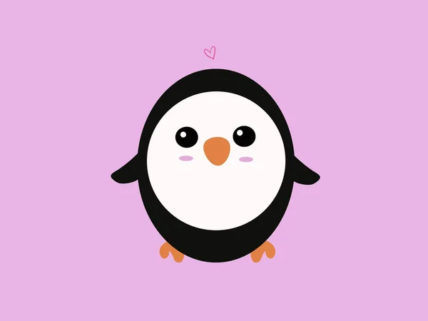 Precioso Pingüino Ilustración Fondo —  Fotos de Stock