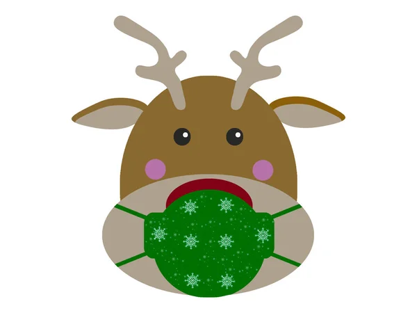 Reinder Mask Christmas Illustracja — Zdjęcie stockowe