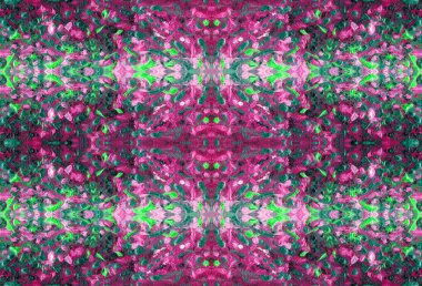 Soyut rengarenk ve renkli desen. Muhteşem çiçek ve bitki. Yağlı boya kabartma dokusu. Sihirli bir atmosfer. Tuval üzerine yağlıboya. Resmin yatay yönlendirme.