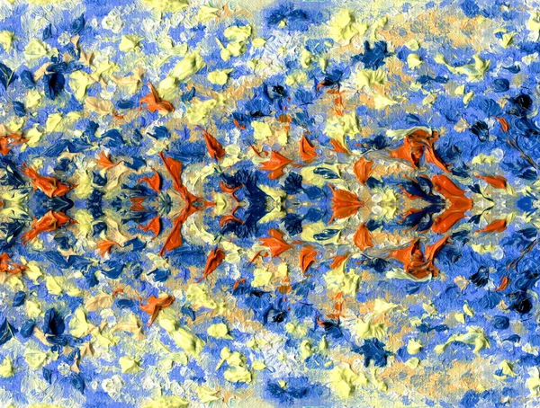 Abstrato Variegado Padrão Colorido Fabulosas Flores Plantas Textura Relevo Tinta — Fotografia de Stock