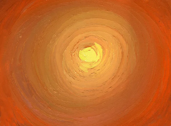 Fullmånen Ljus Natt Orange Himmel Oljemålning — Stockfoto