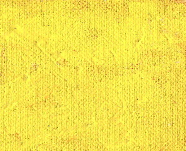 Fundo Amarelo Limpo Sólido Pintura Óleo Sobre Tela — Fotografia de Stock