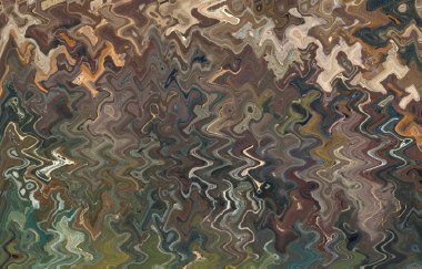 Yağlıboya resim ve dijital teknolojileri. Arka plan ve dalgalar ve dalgaların su yüzeyi veya diğer şeffaf sıvı renkli doku soyut.