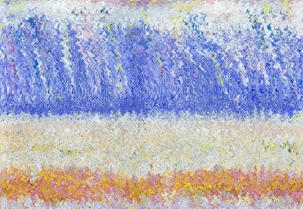 抽象的な模様 油絵キャンバスとデジタル技術の上 開花草原上雨します — ストック写真