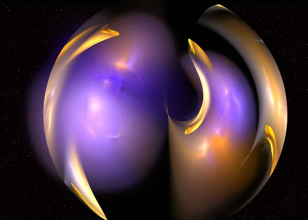Abstrct Digital Artwork Tema Del Cosmos Universo Planeta Hecho Plasma —  Fotos de Stock
