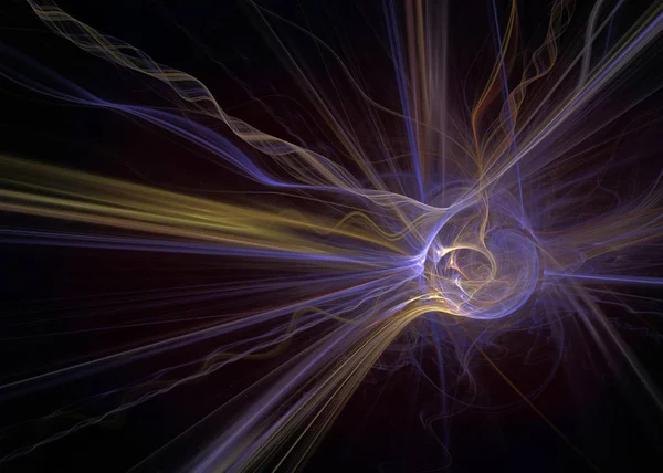 Абстрактная Цифровая Работа Тема Космоса Вселенной Летающая Комета Хвостами Фоне — стоковое фото