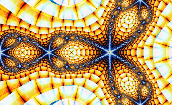 Abstrct Digital Artwork Psychedelische Bloemmotief Technologieën Voor Fractal Graphics — Stockfoto