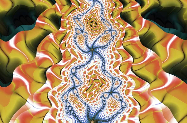 Abstrct Ψηφιακά Έργα Τέχνης Floral Ψυχεδελικό Μοτίβο Τεχνολογίες Γραφικών Κλαστικού — Φωτογραφία Αρχείου