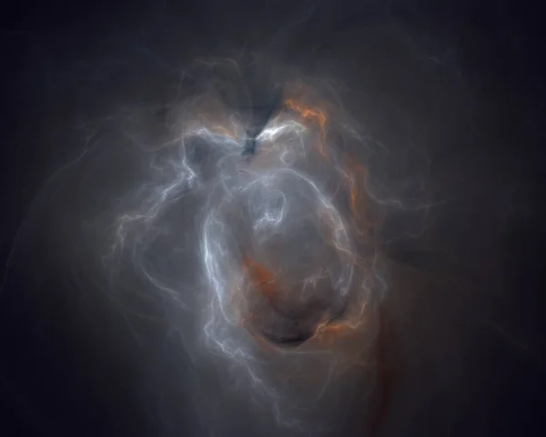 Abstrct 디지털 작품입니다 우주와 테마입니다 어두운 배경의 공간에 환상적인 프랙탈 — 스톡 사진