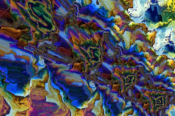Mehrfarbiges Mineralmuster Digitales Kunstwerk Fraktale Grafik — Stockfoto