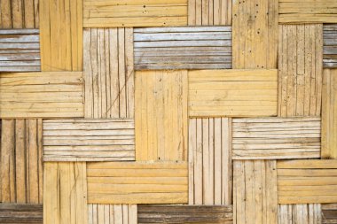 Geleneksel Vietnam bambu kulübe duvar dokusu.