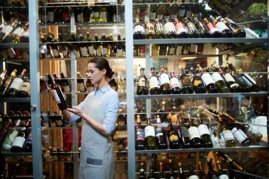 Restoranın istemci için iyi bir şarap seçimi garson