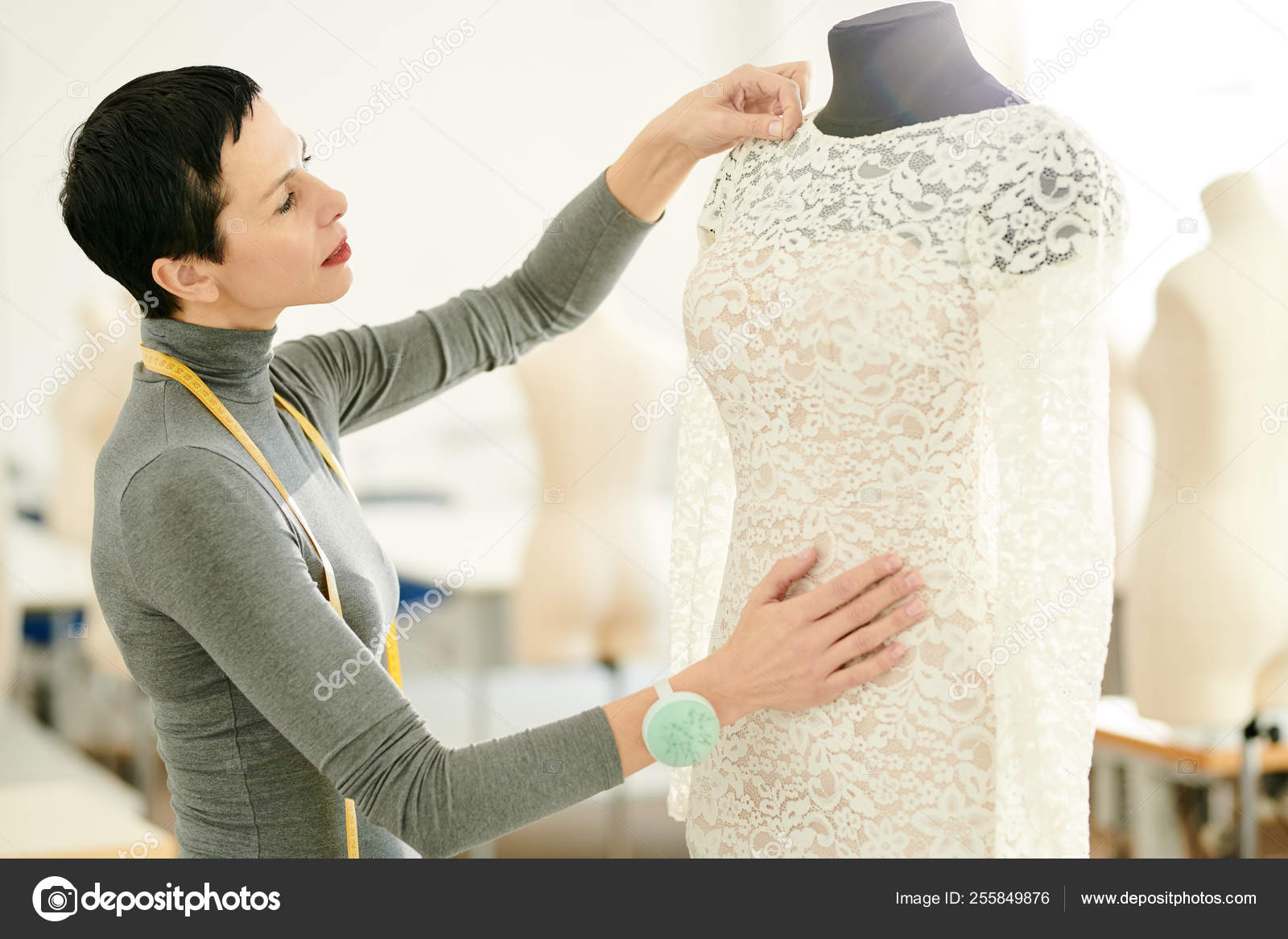 white lace frock designs