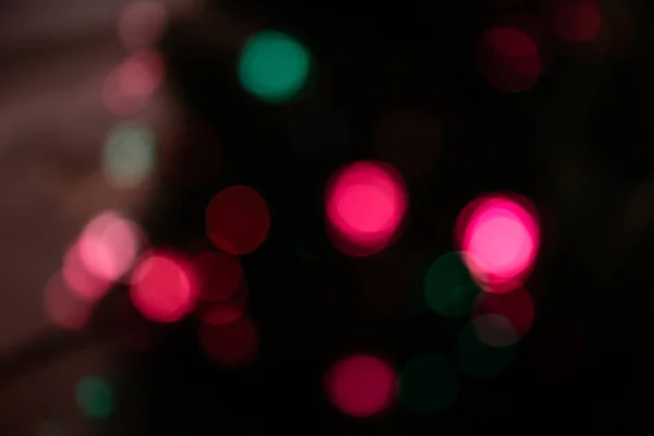 Weihnachtslicht Hintergrund Mit Verschwommenem Bokeh — Stockfoto