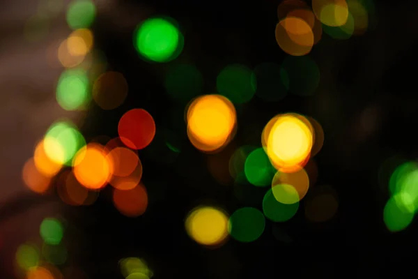 Weihnachtslicht Hintergrund Mit Verschwommenem Bokeh — Stockfoto