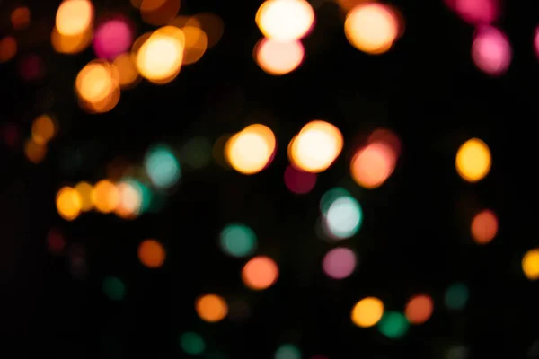 Weihnachtslicht Hintergrund Mit Verschwommenem Bokeh — Stockfoto