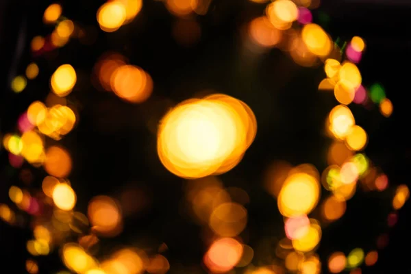 Weihnachtslicht Hintergrund Mit Verschwommenem Bokeh — Stockfoto