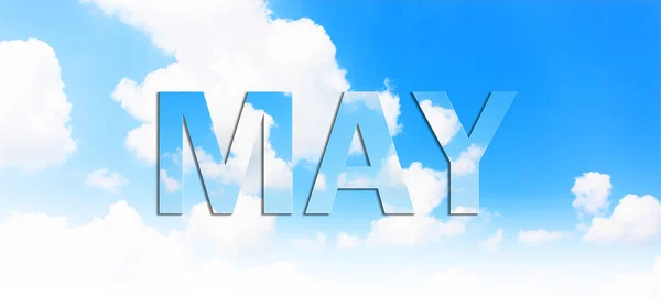 Image Month May Form Letters Sky Concept Can Used Calendar — Stock Photo, Image