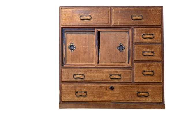 Old wooden Japanese cabinet. — Stock Photo, Image