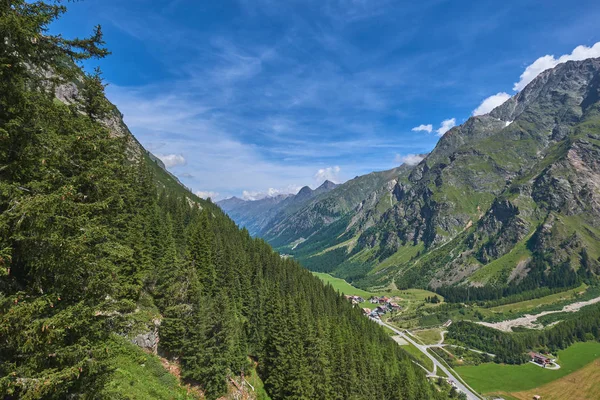 Oostenrijkse Alpen Uitzicht Vallei Tyrol — Stockfoto