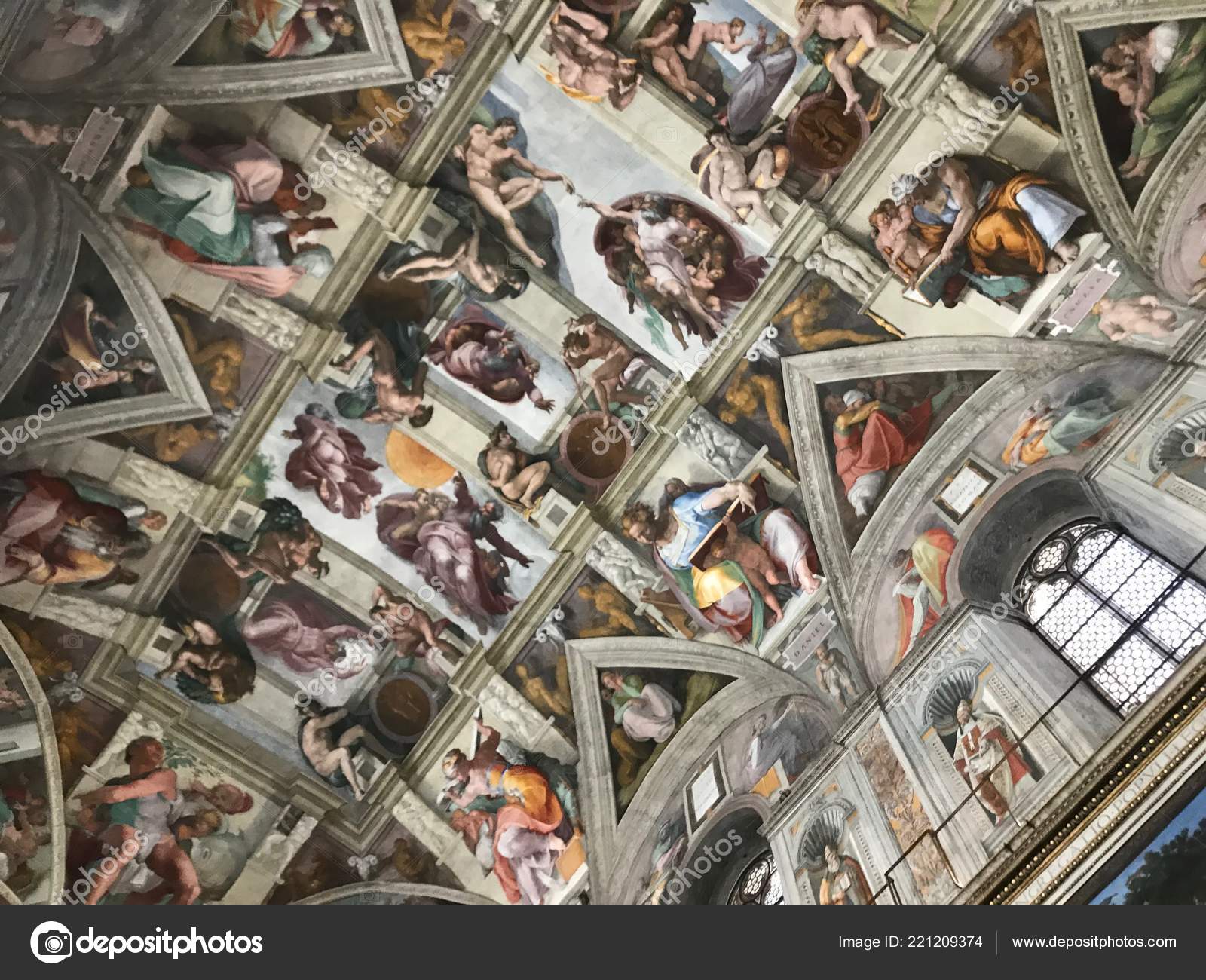 Italie Vatican Chapelle Sixtine Novembre 2017 Plafond