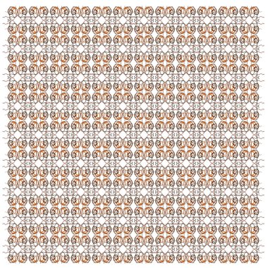 Scaleless Mısır Snakes, beyaz arka plan önünde tekrarlanan kalıp içinde Pantherophis Guttatus