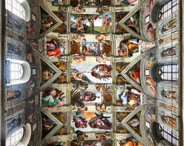 Italia Vaticano Capilla Sixtina Noviembre 2017 Techo Capilla Sixtina Museo — Foto de Stock