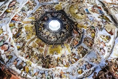 Çiçek, Floransa, İtalya, Avrupa'nın Saint Mary Katedrali Duomo di Firenze detayını 08 Mart 2018 tavan