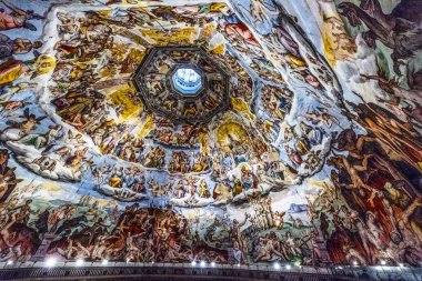 Duomo di Firenze Katedrali, Saint Mary Katedrali çiçek, Floransa, İtalya, Avrupa, detay 08 Mart 2018 tavan