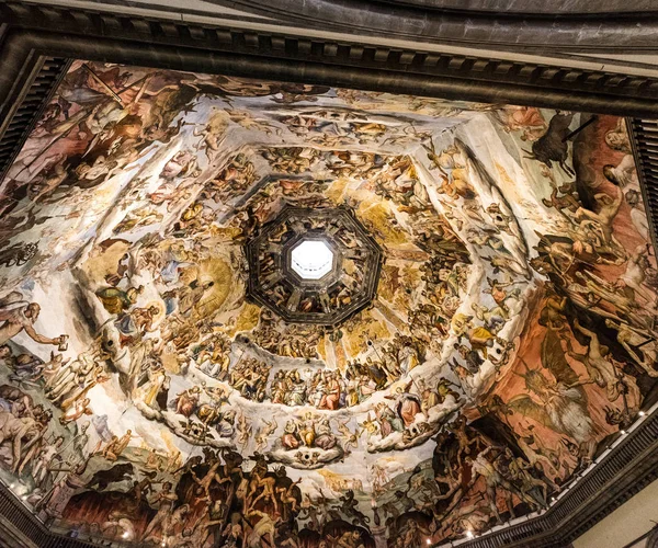 Plafond Detail Van Kathedraal Duomo Firenze Kathedraal Van Saint Mary — Stockfoto