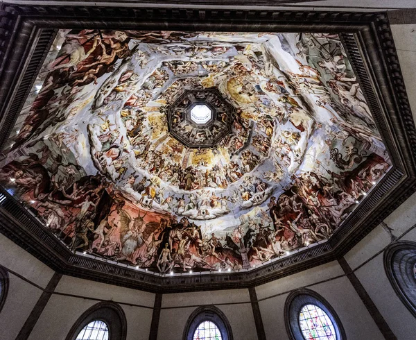 Plafond Detail Van Kathedraal Duomo Firenze Kathedraal Van Saint Mary — Stockfoto