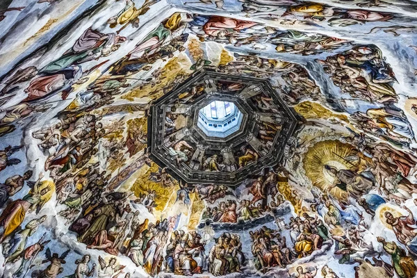 Detalhe Teto Catedral Duomo Firenze Catedral Santa Maria Flor Florença — Fotografia de Stock