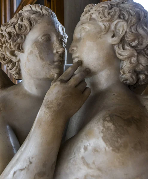 Nahaufnahme Von Statuen Den Uffizien Florenz Italien Europa — Stockfoto