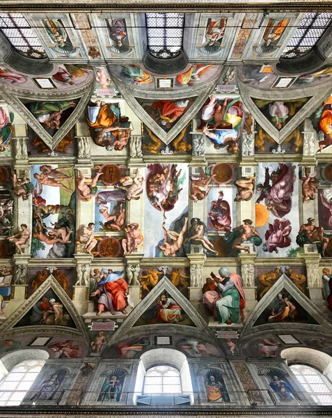 Italia, Vaticano, Cappella Sistina, 27 novembre 2017, Soffitto del — Foto Stock