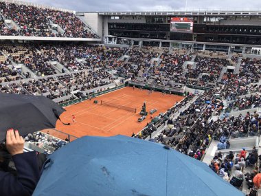 Paris, Fransa, 7 Haziran, 2019: Court Philippe Chatrier