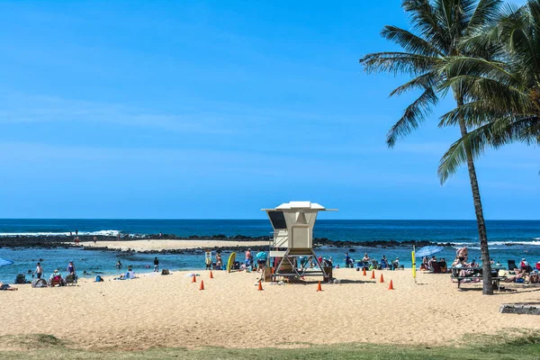 Vue Sur Plage Sable Poipu Kauai Hawaï — Photo