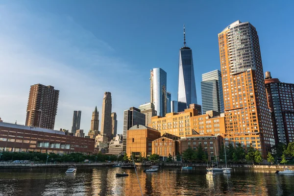 Manhattan Nova York Eua Junho 2018 Skyline Pier Hudson River — Fotografia de Stock