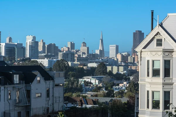 Skyline Von San Francisco Blick Vom Alamo Square Kalifornien — Stockfoto