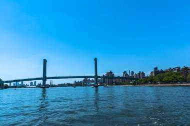 Harlem River, Manhattan, Nyc üzerinde Wards ada köprü görünümü