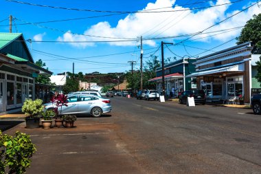 Eleele, Kauai, Hawaii, Amerika Birleşik Devletleri - 14 Mayıs 2018: Eleele ana caddede görünümünü