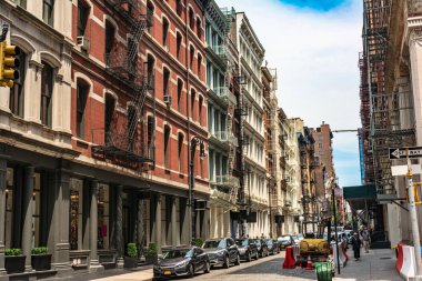 Manhattan, New York City, Amerika Birleşik Devletleri - 1 Temmuz 2018: Mercer Street Soho, görünümü