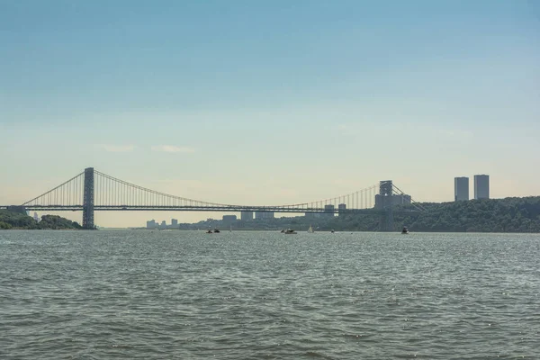 George Washington Bridge Über Den Hudson River Manhattan Nyc — Stockfoto