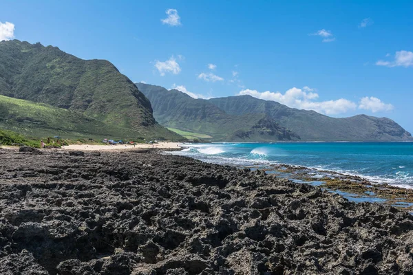 Costa Lava Longo Makua West Oahu Havaí — Fotografia de Stock