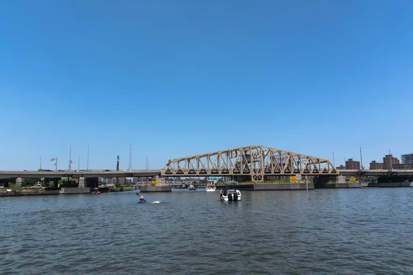 Willis Avenue Bridge Sobre Rio Harlem Nyc Imagem De Stock