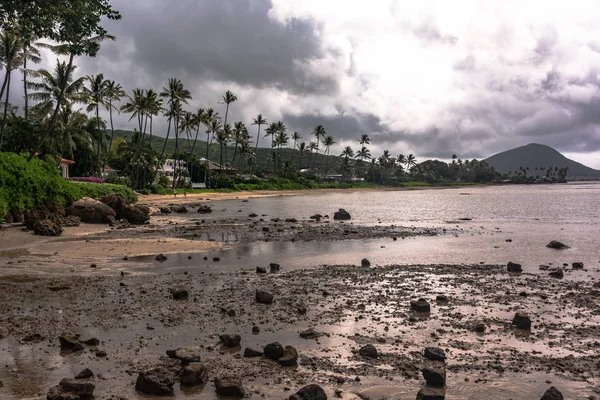 Costa Longo Kawaikui Beach Park Oahu Havaí — Fotografia de Stock