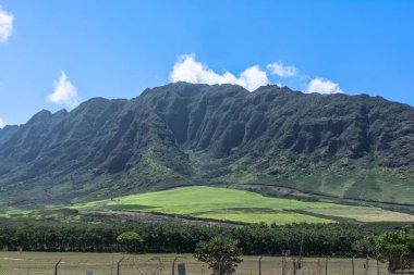 Waianae sıradağlarının Batı Oahu, Hawaii görünümünü