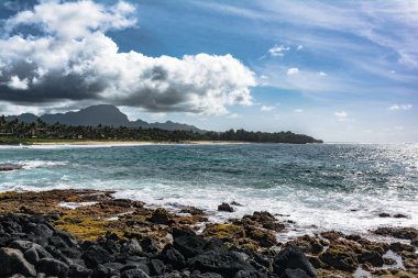 Keoniloa Bay, Kauai, Hawaii görünümünü