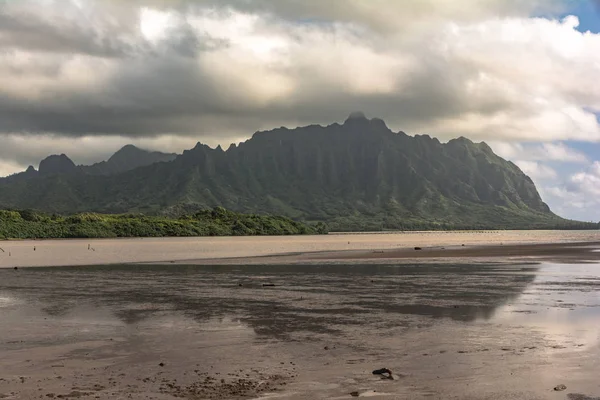 Kualoa Ridge Kaneohe Bay Oahu Havaí — Fotografia de Stock