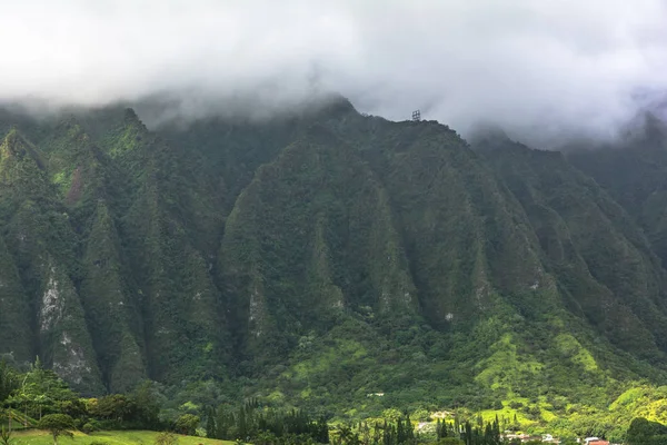夏威夷瓦胡岛的库劳山脉 免版税图库照片