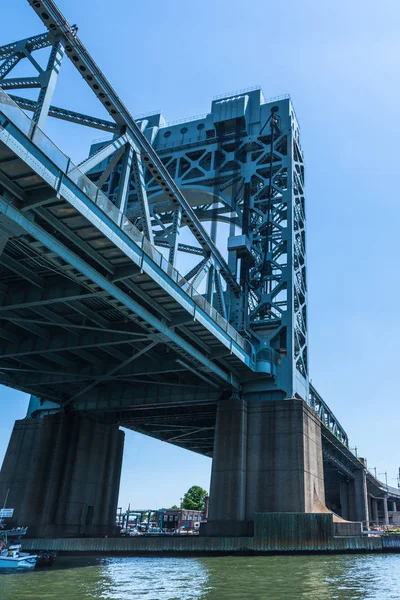 Robert F Kennedy Bridge Harlem River Lift Span, Manhattan, Nova Iorque Imagem De Stock